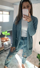 Load image into Gallery viewer, Powder Blue Knit Cardigan
